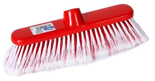 Deluxe Plastic Broom Head 11" - R/B/Y/G (Screw On)